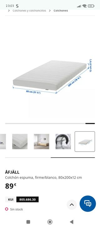 Cama pino infantil - Estructura utaker y colchones