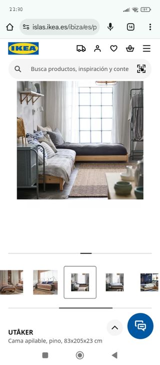 Cama pino infantil - Estructura utaker y colchones