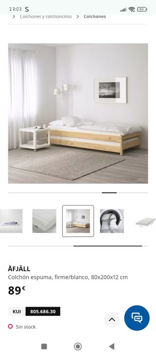 Cama pino infantil - Estructura utaker y colchones