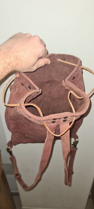 Mochila bolsa piel de antes