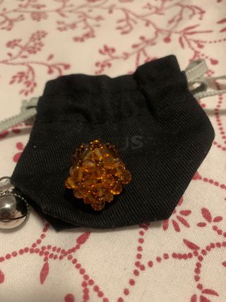 Anillo Swarovski marrón dorado