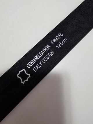 Cinturón Negro / Cuero Genuino - 120/125 cm