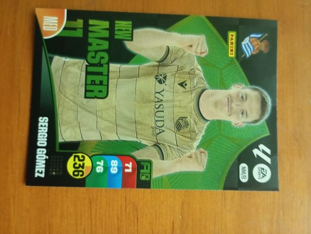 Carta Panini Sergio Gómez New Master