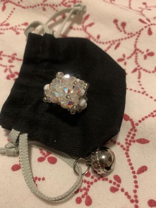 Anillo Swarovski blanco ajustable