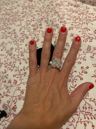 Anillo Swarovski blanco ajustable