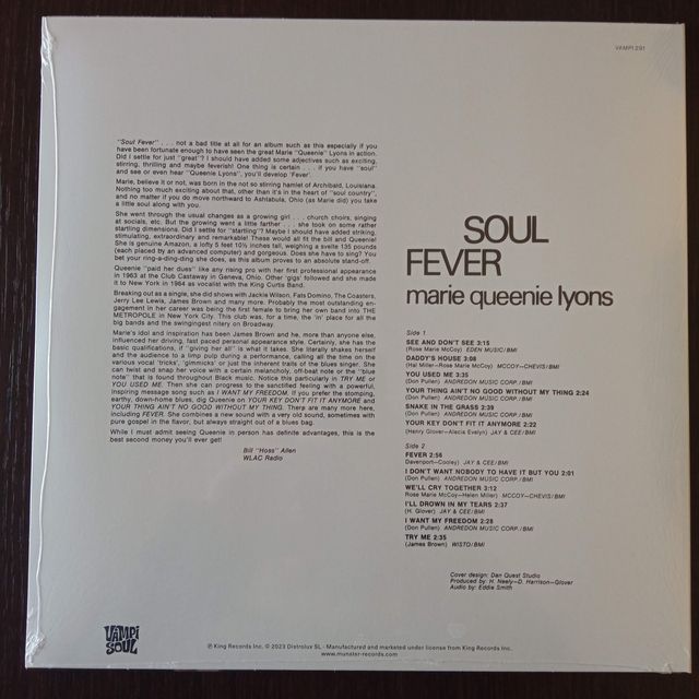 Marie Queenie Lyons - Soul Fever LP
