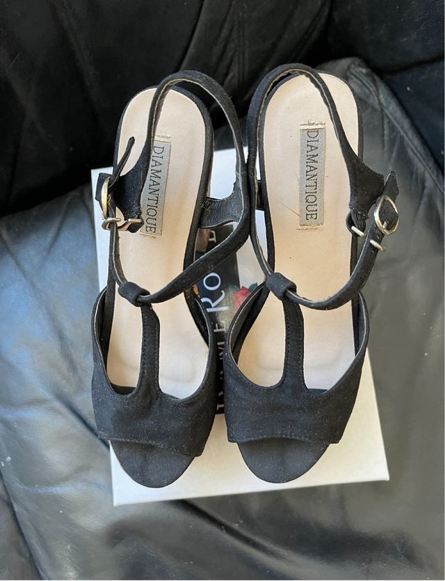 Sandali DIAMANTIQUE neri - zeppa