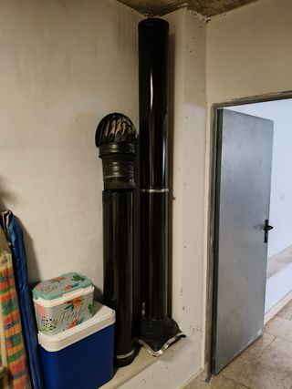 Tubo chimenea negro vitrificado 175mm