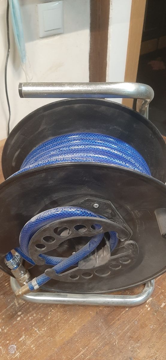 Manguera aire compresor enrollador,