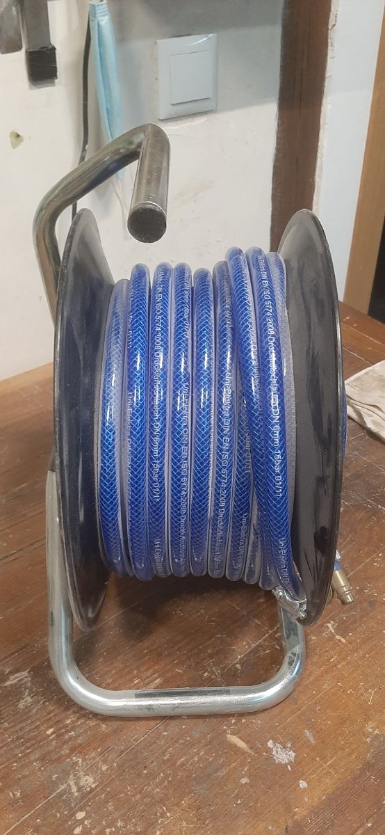 Manguera aire compresor enrollador,