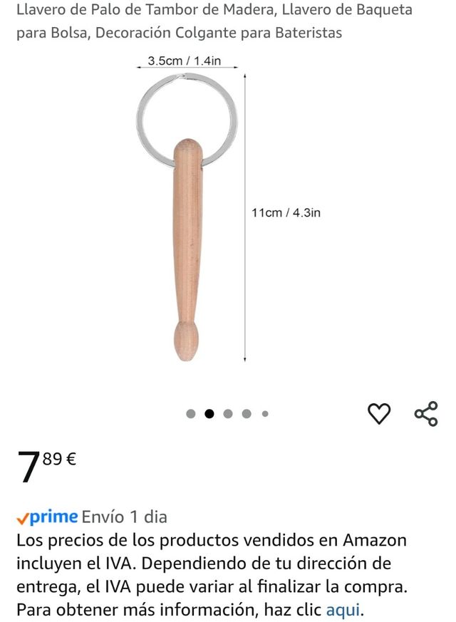 Llavero baquetas batería