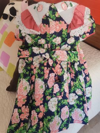 Vestido niña flores -talla 2-3 años