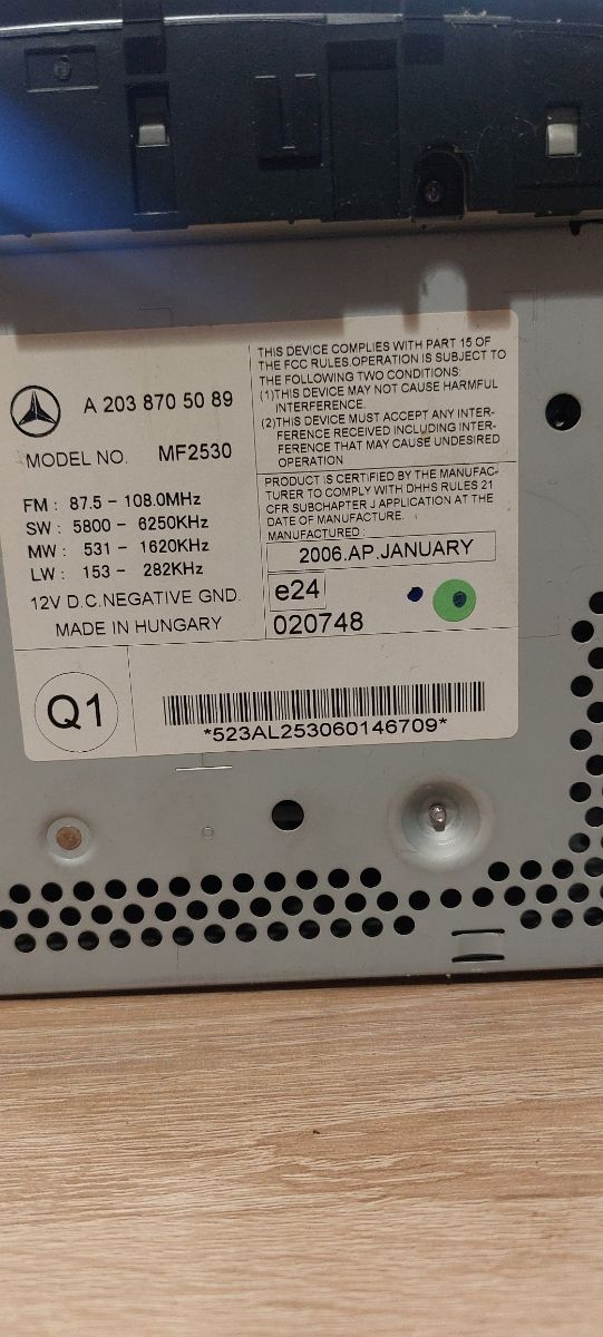 Radio CD Mercedes Benz