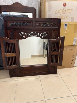 Specchio legno intagliato