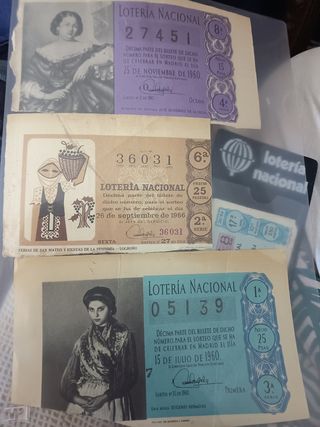 Lotería Nacional Antigua - Billetes