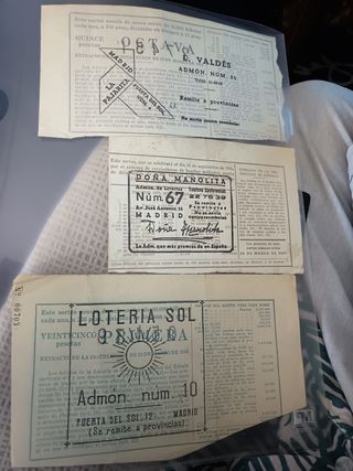 Lotería Nacional Antigua - Billetes