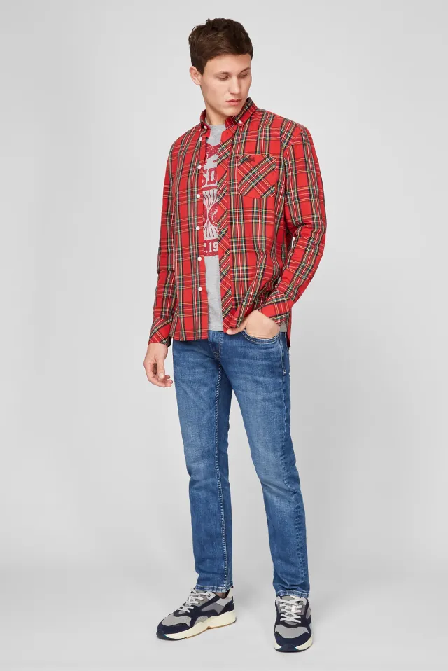 Camisa manga larga escocesa Lonsdale. Hay tallas