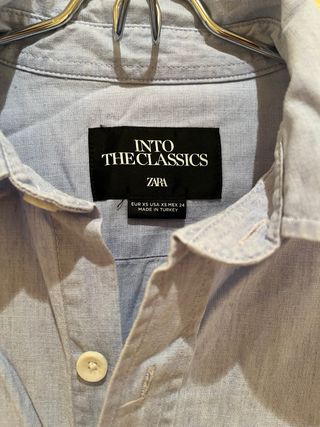 Camisa Zara azul, Nueva sin etiqueta.