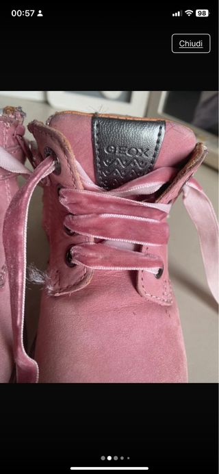 Scarponcini Geox rosa bimba n.21