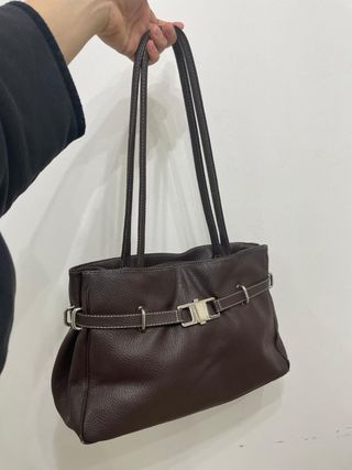 Borsa a spalla marrone elegante