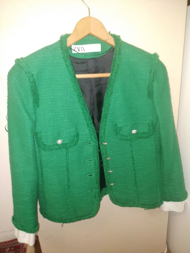 Chaqueta Zara verde - Talla S