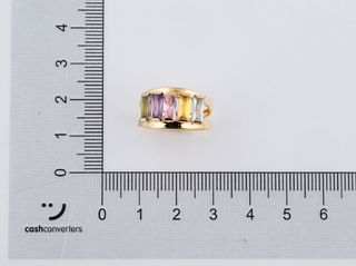 anillo oro 18k con piedra con circonita