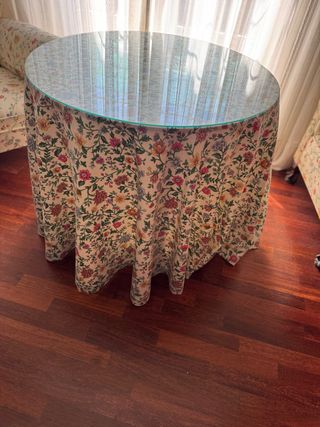 Mesa camilla cristal redonda