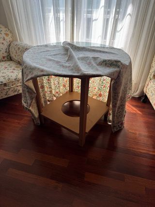 Mesa camilla cristal redonda