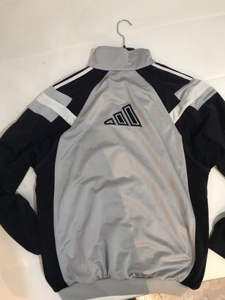 Chaqueta Adidas retro azul y gris