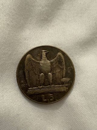 5 Lire Italia 1939 - Argento Vittorio Emanuele III