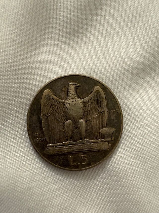 5 Lire Italia 1939 - Argento Vittorio Emanuele III