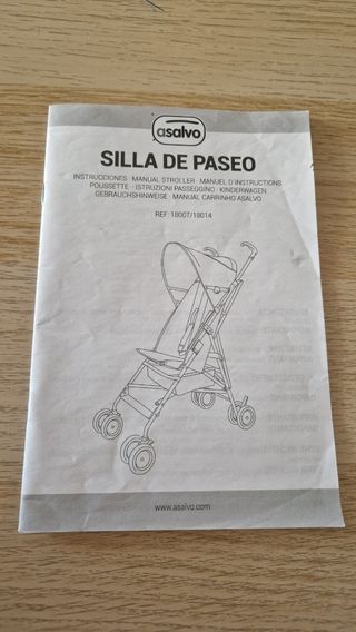 Cochecito ligero paseo marca Asalvo.