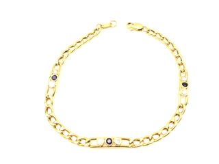 pulsera oro 18k con piedra con circonita