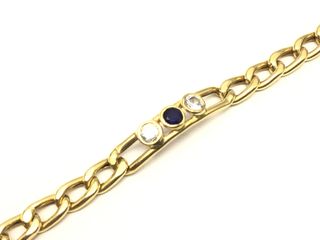 pulsera oro 18k con piedra con circonita