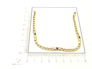 pulsera oro 18k con piedra con circonita