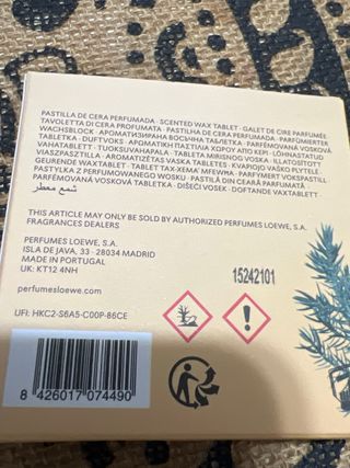 Pastillas perfumadas LOEWE (3 naranjas, 3 moradas)