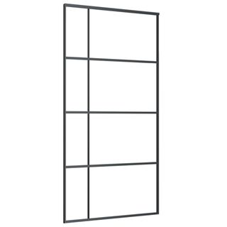 vidaXL Puerta corredera ESG vidrio y aluminio