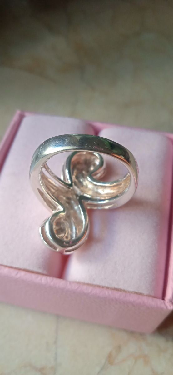 Anillo plata diseño espiral