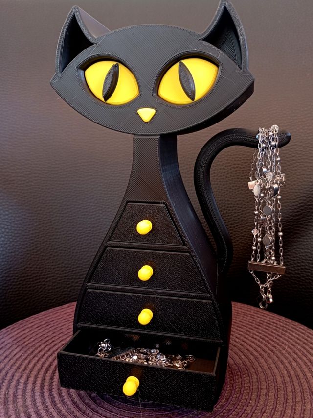 Joyero Gato - Negro/Amarillo