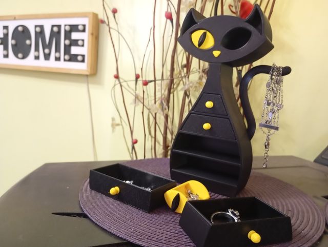 Joyero Gato - Negro/Amarillo