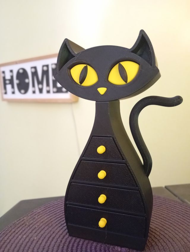 Joyero Gato - Negro/Amarillo