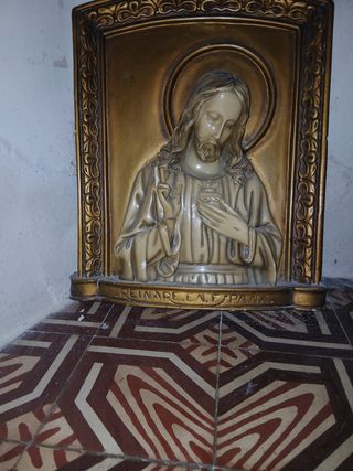 Retablo Cristo: Figura religiosa cuadro cristo