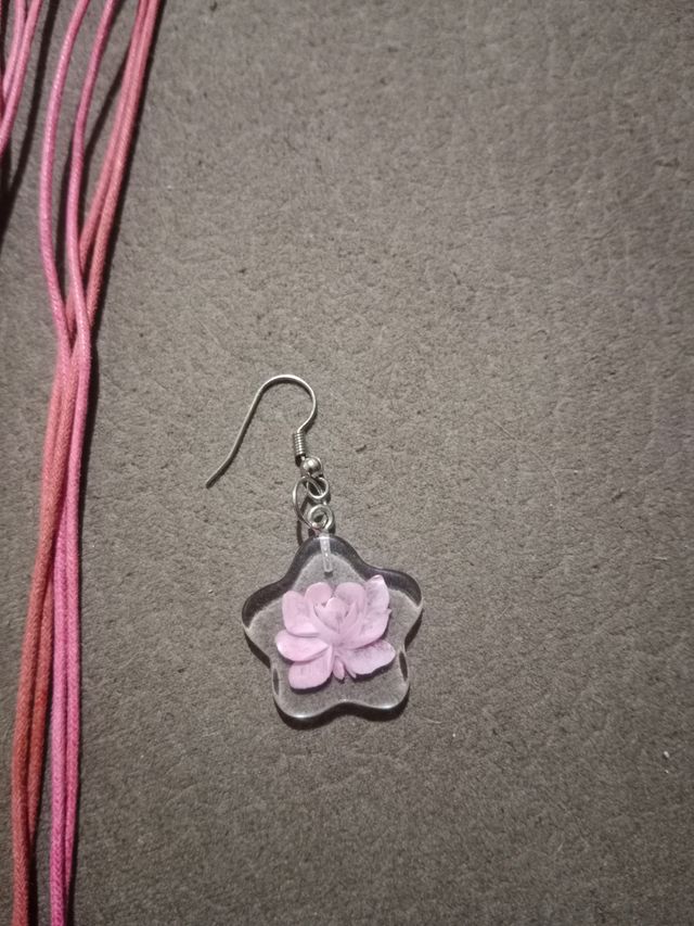 Collar y pendientes rosa | Joyas fantasía