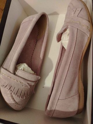 Tresy Shoes - Scarpette camoscio rosa