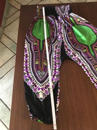 Pantaloni harem viola-nero