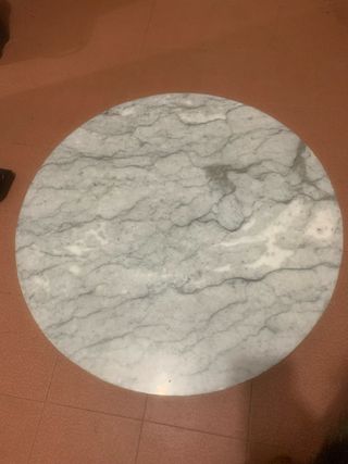 Mesa redonda mármol blanco 