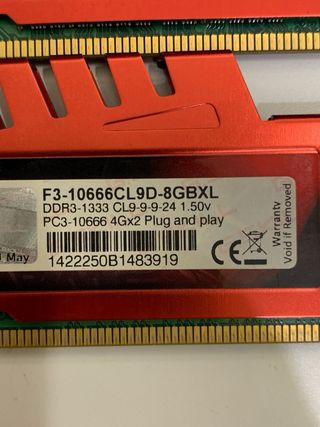 G.SKILL Ripjaws X DDR3 8GB (2x4GB)