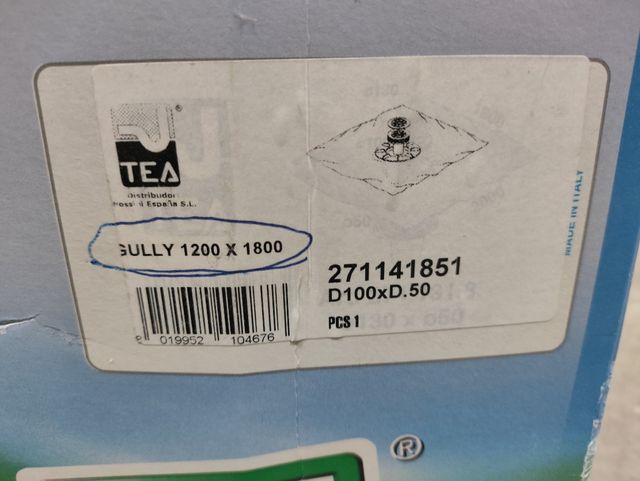 Kit desagüe ducha TEA 1200x1800