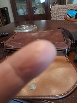 Borsa a tracolla marrone vintage