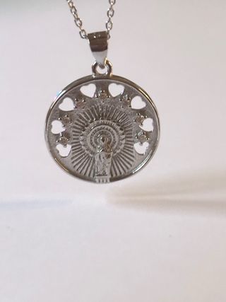 Collar Virgen Pilar plata 935
